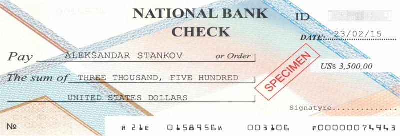 Example of Cheque