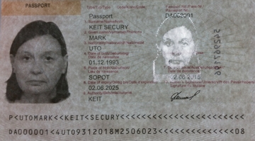 Example of passport personalization security